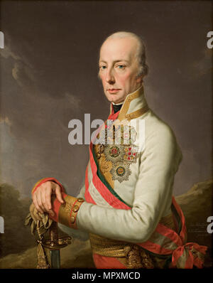 Ritratto del Sacro Romano Imperatore Francesco II (1768-1835), 1815. Foto Stock