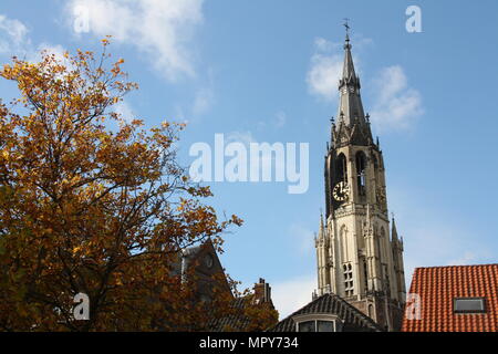 La Nieuwe Kerk - il luogo di sepoltura della famiglia reale olandese - in Delft, Paesi Bassi Foto Stock