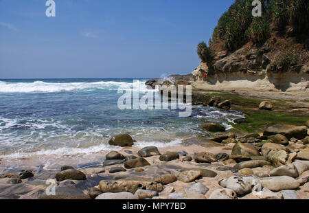 Pantai Klayar Beach, Pacitan, East Java, Indonesia Foto Stock