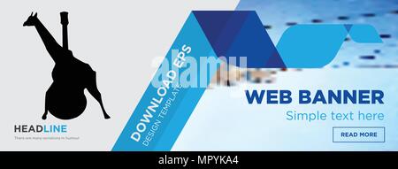 La giraffa concetto orizzontale banner pagina web template design su sfondo astratto con piatto moderno vettore isolato icona e forme geometriche Illustrazione Vettoriale