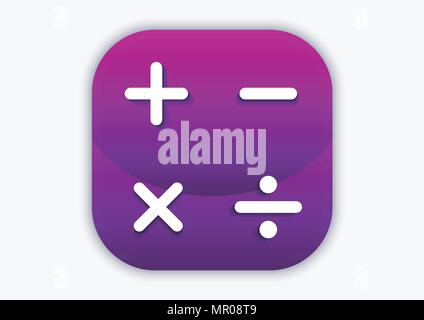 Il design del vettore della calcolatrice tre icona dimensionale Illustrazione Vettoriale