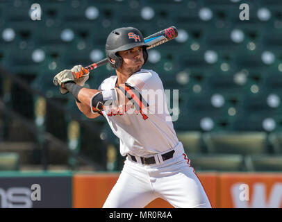 23 maggio 2018: Sam Houston San infielder Andrew Fregia (7) durante il 2018 Southland Conference Championships. Il gioco 3 New Orleans vs Sam Houston al campo di costellazione di Sugar Land, Texas. No. 8 New Orleans corsari sconvolto il No. 1 Sam Houston membro 4-3 in dieci inning, qualcosa non è accaduto poiché 2015 Foto Stock