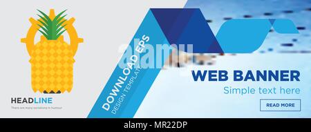 Problem Management concetto orizzontale banner pagina web template design su sfondo astratto con piatto moderno vettore isolato icona e forme geometriche Illustrazione Vettoriale