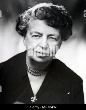 Fotografia di Eleanor Roosevelt (1884-1962) un uomo politico americano ed ex First Lady degli Stati Uniti d'America. In data xx secolo Foto Stock