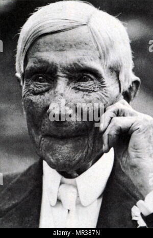 Fotografia di John D. Rockefeller (1839-1937) un americano industria petrolifera business magnate e filantropo. In data xx secolo Foto Stock