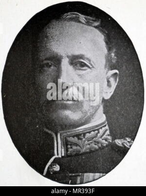 Ritratto fotografico del tenente generale Sir William Pulteney Pulteney (1861-1914) un generale britannico durante la Prima Guerra Mondiale. In data xx secolo Foto Stock