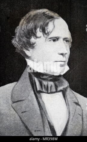 Ritratto fotografico di Franklin Pierce (1804-1869) xiv Presidente degli Stati Uniti. Datata del XIX secolo Foto Stock