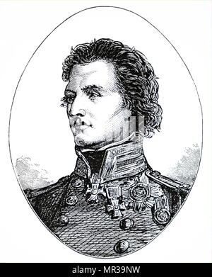 Ritratto di William Peel (1824-1858) un British naval officer e il destinatario della Victoria Cross. Datata del XIX secolo Foto Stock