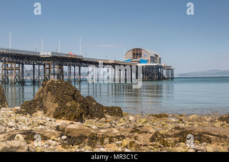 Mumbles Pier, Swansea, Glamorgan, Wales, Regno Unito Foto Stock