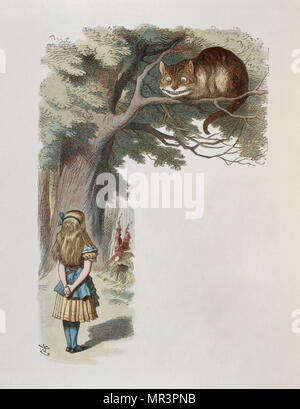 Illustrazione di Tenniel, dal 1890 edizione di "Alice nel paese delle meraviglie" da Lewis Carroll. Foto Stock