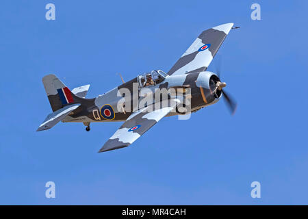 Velivolo F4F Wildcat battenti all'Airshow di Foto Stock