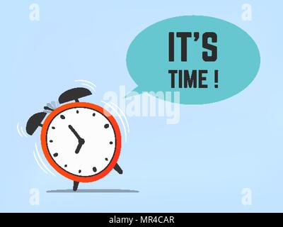 Retrò Suoneria sveglia. Concetto di tempo immagine di sfondo Illustrazione Vettoriale