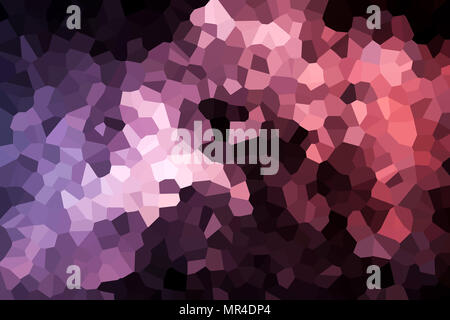 Poligono. Una fotografia di un moderno e colorato poli rosa e arancio sfondo astratto Foto Stock