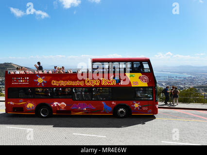 Autobus turistico hop on hop off di Città del Capo in Sud Africa. Foto Stock