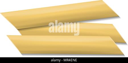 Penne rigate pasta mockup, stile realistico Illustrazione Vettoriale