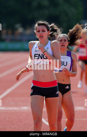 La Loughborough, Inghilterra, 20th, Maggio, 2018. Mari Smith competere nel femminile 800m durante la LIA 2018 Loughborough meeting internazionale di atletica leggera. Foto Stock