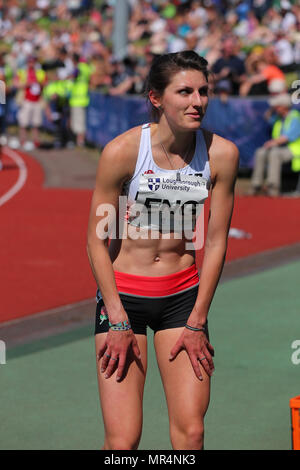 La Loughborough, Inghilterra, 20th, Maggio, 2018. Mari Smith competere nel femminile 800m durante la LIA 2018 Loughborough meeting internazionale di atletica leggera. Foto Stock