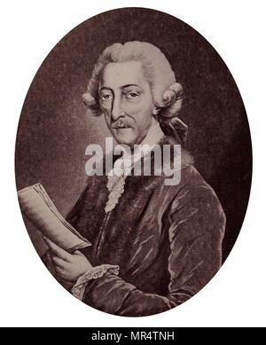 Ritratto di Thomas Arne (1710-1778) un compositore inglese. Datata xviii secolo Foto Stock