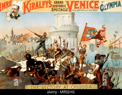 Imre Kiralfy del grandioso spettacolo storico, Venezia, la sposa del mare a Olympia, Cincinnati negli Stati Uniti. 1891 Foto Stock