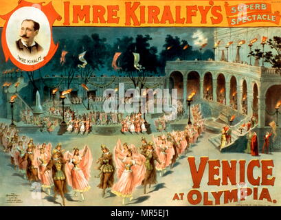 Imre Kiralfy del grandioso spettacolo storico, Venezia, la sposa del mare a Olympia, Cincinnati negli Stati Uniti. 1891 Foto Stock