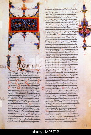 Cristiana armena manoscritto illustrato, XIII secolo Foto Stock