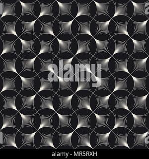 Vector seamless pattern vintage della sovrapposizione di archi in stile art deco. Moderno ed elegante texture astratta. Ripetizione piastrelle geometrica Illustrazione Vettoriale