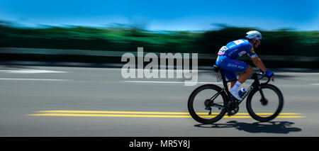 Ciclista durante il giro d'Italia gara Foto Stock
