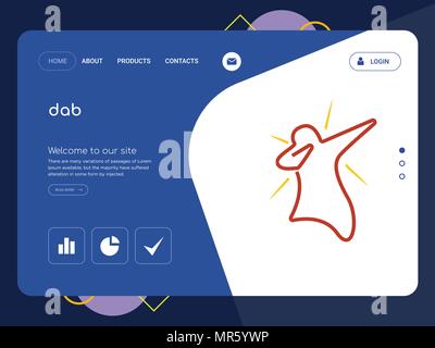 La qualità di una pagina sito web dab modello EPS vettoriali, moderno Web Design con piatto e gli elementi di interfaccia utente illustrazione del paesaggio, ideale per landing page Illustrazione Vettoriale