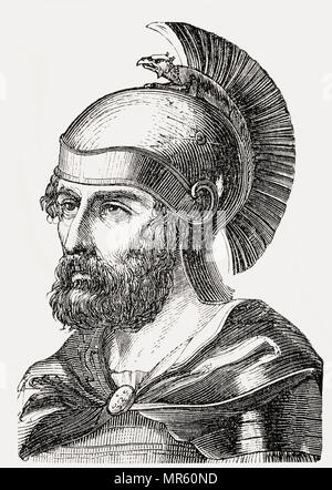 Amilcare Barca o Barcas, c. 275 - 228 BC, un generale cartaginese e statista, padre di Annibale Foto Stock