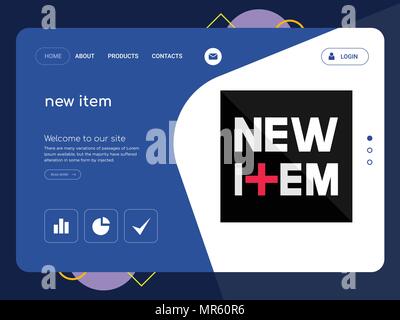 La qualità di una pagina nuova voce Website template EPS vettoriali, moderno Web Design con piatto e gli elementi di interfaccia utente illustrazione del paesaggio, ideale per landing page Illustrazione Vettoriale