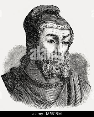 Archimede di Siracusa, c. 287 - c. 212 BC, un greco matematico, fisico, ingegnere, inventore e astronomo Foto Stock