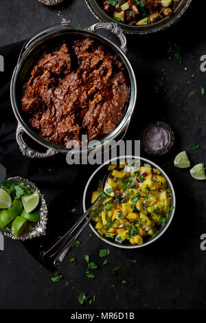 Cena indiana - La carne di capra al Curry Foto Stock