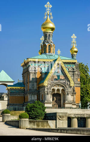 Cappella di Santa Maria Maddalena da Leonti Nikolayevich Benois, Mathildenhöhe, Darmstadt, Hesse, Germania Foto Stock