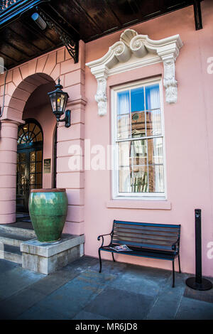 Mills House, Charleston, Carolina del Sud (Wyndham Grand Hotel), vintage, STATI UNITI D'AMERICA, quartiere storico Foto Stock