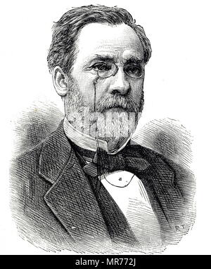 Ritratto di Louis Pasteur (1822-1895) un biologo francese, microbiologo e chimico. Datata del XIX secolo Foto Stock