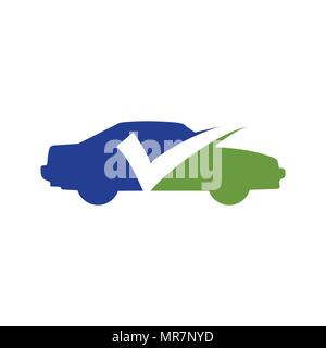 Controllo auto di assicurazione simbolo Vector Graphic Logo Design Illustrazione Vettoriale