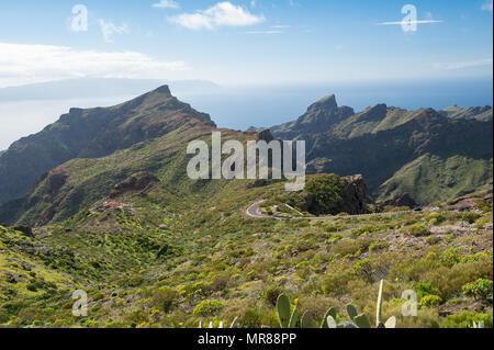 Vista panoramica Vicino Masca, Tenerife, Isole Canarie, Spagna Foto Stock