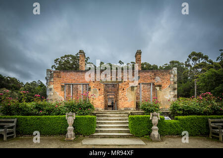 Edifici storici monumentali presso l'insediamento di Port Arthur in Tasmania Australia Foto Stock