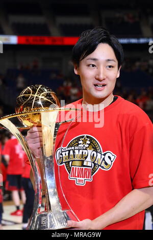 Kanagawa, Giappone. 26 Maggio, 2018. Daiki Tanaka (Alvark) Basket : B.campionato della lega 2017-18 gioco finale tra Alvark Tokyo 85-60 Chiba getti a Yokohama Arena di Kanagawa, Giappone . Credito: Naoki Nishimura AFLO/sport/Alamy Live News Foto Stock