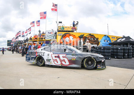 26 maggio 2018: Monster Energy Cup NASCAR driver della serie Jeffrey Earnhardt (55) testa fuori per la Coca Cola 600 pratica. Concord, NC Jonathan Huff/CSM Credito: Cal Sport Media/Alamy Live News Foto Stock