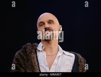 Hampshire, Regno Unito. 26 Maggio, 2018. Gente comune Giorno 1 - Tim Booth cantante con James effettuando in corrispondenza di gente comune di Southampton, 26 maggio 2018, Hampshire, UK Credit: Dawn Fletcher-Park/Alamy Live News Foto Stock