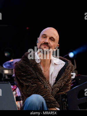 Hampshire, Regno Unito. 26 Maggio, 2018. Gente comune Giorno 1 - Tim Booth cantante con James effettuando in corrispondenza di gente comune di Southampton, 26 maggio 2018, Hampshire, UK Credit: Dawn Fletcher-Park/Alamy Live News Foto Stock