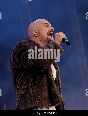 Hampshire, Regno Unito. 26 Maggio, 2018. Gente comune Giorno 1 - Tim Booth cantante con James effettuando in corrispondenza di gente comune di Southampton, 26 maggio 2018, Hampshire, UK Credit: Dawn Fletcher-Park/Alamy Live News Foto Stock