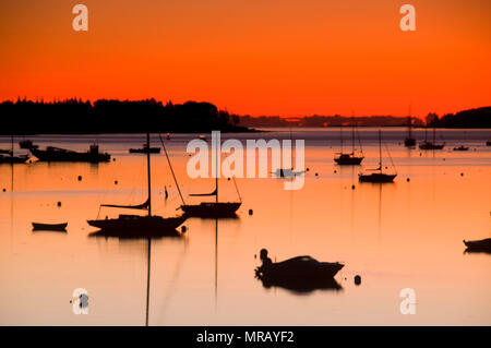 Southwest Harbor sunrise, Southwest Harbor, Maine Foto Stock