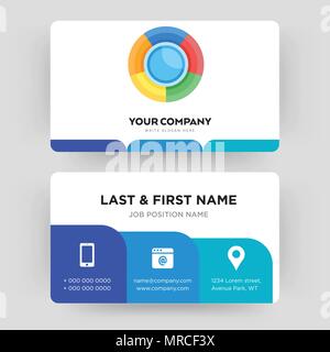 , Business card modello di progettazione, visita per la vostra azienda, moderno creativo e pulire la carta di identità vettore Illustrazione Vettoriale