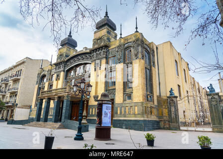 Baku in Azerbaijan - Marzo 10, 2018: Azerbaigian accademico di stato Opera e Balletto di Baku. Fu costruita nel 1911 Foto Stock