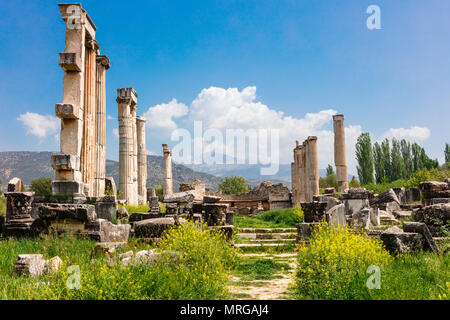 Sito archeologico di Helenistic città di Aphrodisias in Anatolia occidentale, Turchia. Foto Stock