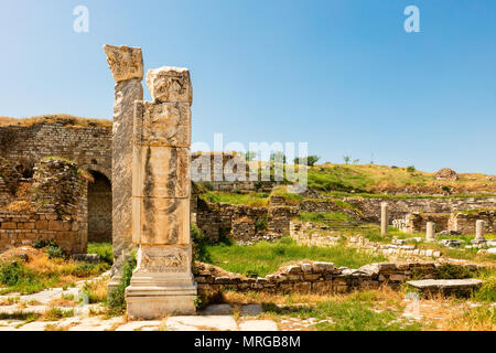 Sito archeologico di Helenistic città di Aphrodisias in Anatolia occidentale, Turchia. Foto Stock