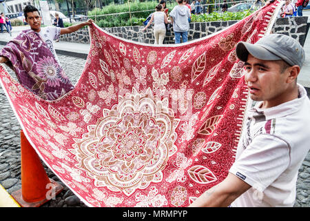 Città del Messico, ispanico Latino etnico latino, messicano, Alvaro Obregon San Angel, venditore venditori ambulanti vendere, stal Foto Stock