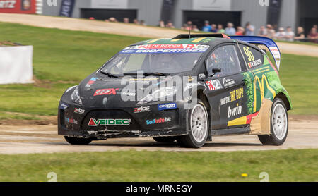 27 maggio 2018, sul circuito di Silverstone, Towcester, Inghilterra; Cooper pneumatici mondo RX della Gran Bretagna, il Festival SpeedMachine; Guillaume De Ridder (BEL) per Team Olsbergs MSE durante il RX International Rallycross Semi Finali Foto Stock